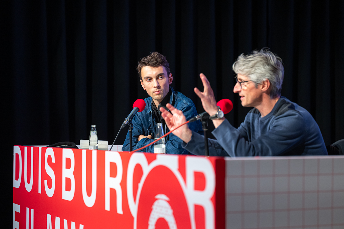  Patrick Holzapfel, Fabrice Aragno v. l. © Duisburger Filmwoche, Foto: Simon Bierwald 